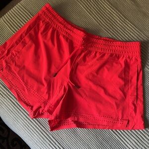 Athleta Red pull on Short Womens 12 Activewear workout Run Beach coastal Resort